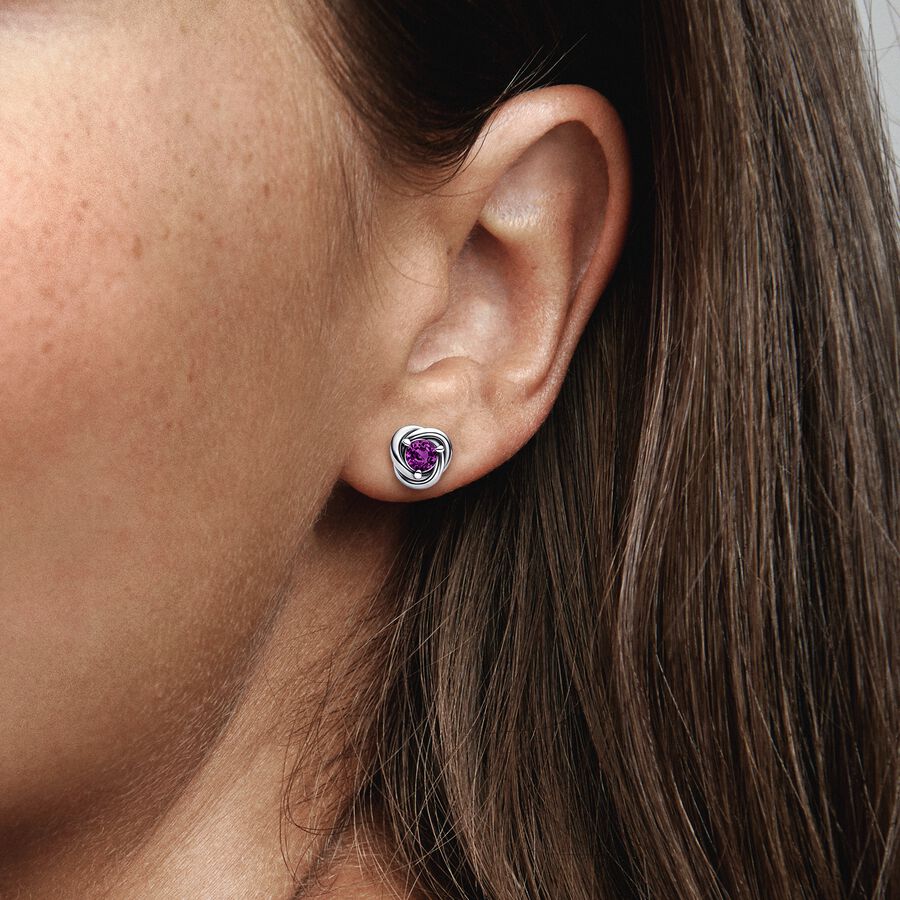 Brincos Eternity Circle Roxo