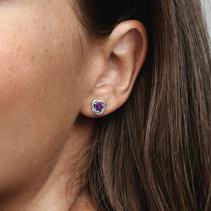 Brincos Eternity Circle Roxo