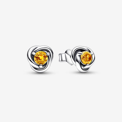 Brincos Eternity Circle cor de mel