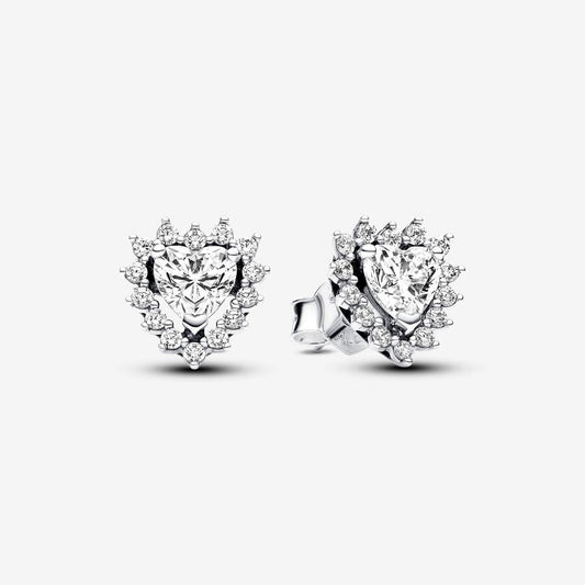 Brincos Sparkling Heart Halo