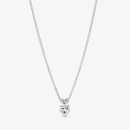 Colar Pandora Double Heart Pendant Sparkling