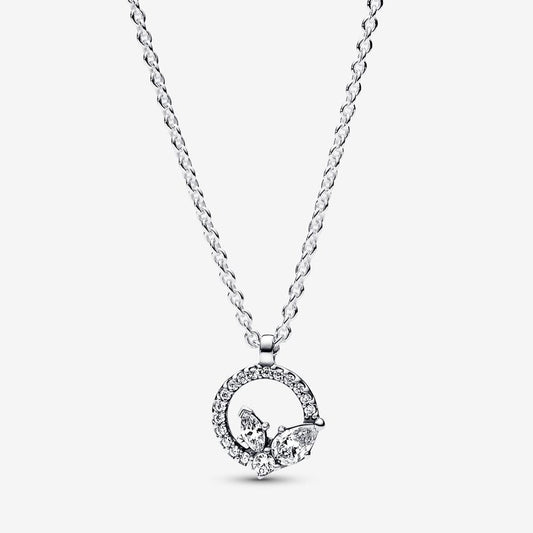 Colar com Pendente Sparkling Herbarium Circle & Cluster