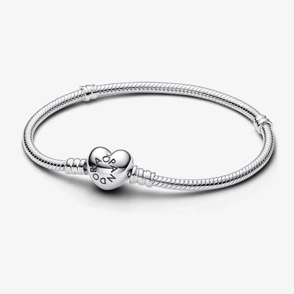 Pulseira Malha Snake e Coração Moments