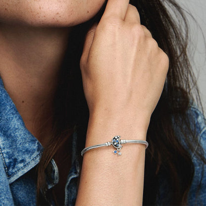 Pulseira malha snake Fecho Lua Pandora Moments